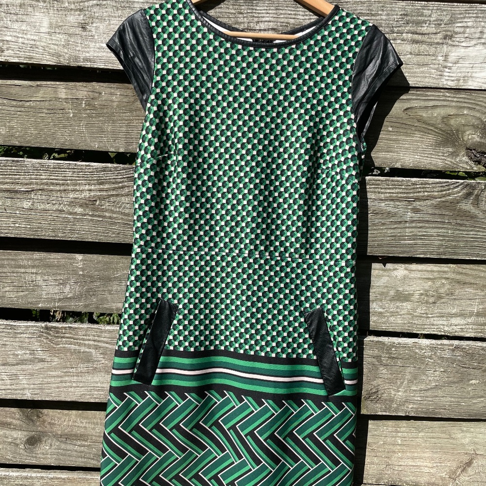 Green sheath dress